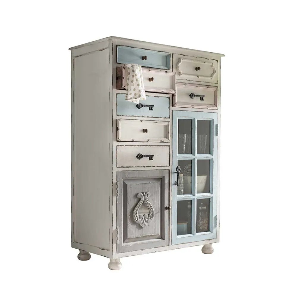 Wohnen Vintage Landhaus Highboard - romantisch - Sacons