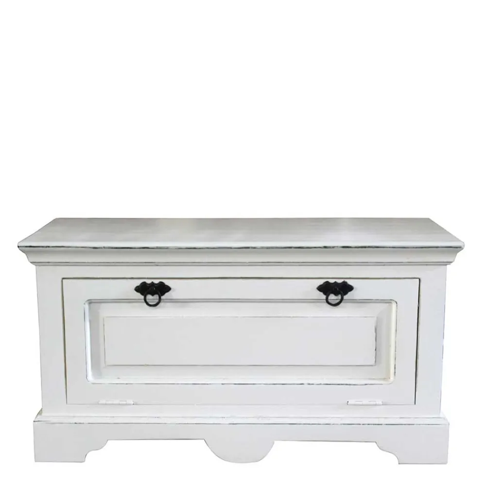 Wohnen Vintage Möbel|Schuhschränke*Vintage Landhaus Schuhbank in Antikweiß - Wittgenstein