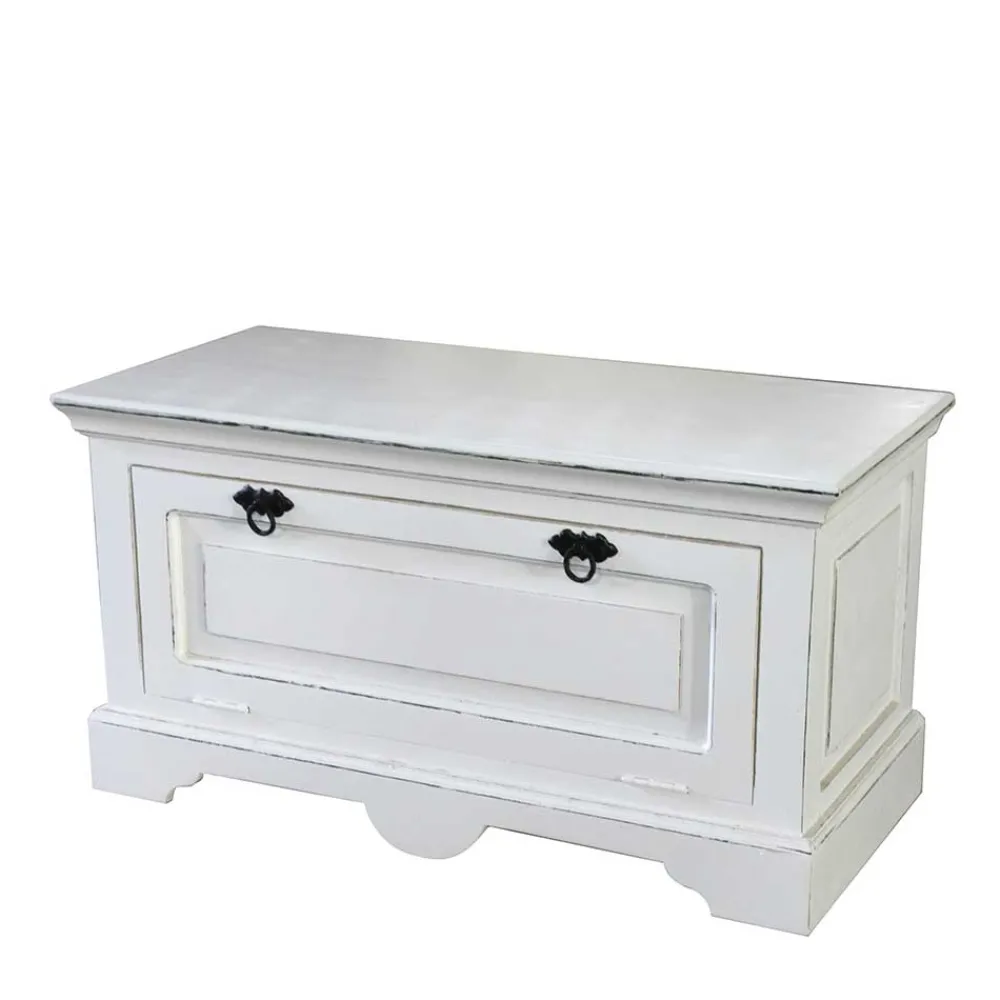 Wohnen Vintage Möbel|Schuhschränke*Vintage Landhaus Schuhbank in Antikweiß - Wittgenstein