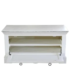 Wohnen Vintage Möbel|Schuhschränke*Vintage Landhaus Schuhbank in Antikweiß - Wittgenstein