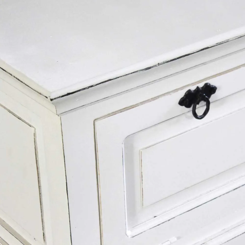 Wohnen Vintage Möbel|Schuhschränke*Vintage Landhaus Schuhbank in Antikweiß - Wittgenstein