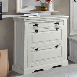 Wohnen Vintage Möbel|Schuhschränke*Vintage Landhaus Schuhbank in Antikweiß - Wittgenstein