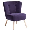 Wohnen Vintage Look Sessel in Violett Velours - Casir
