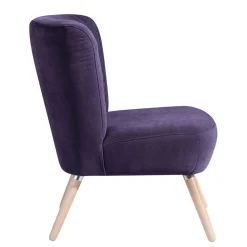 Wohnen Vintage Look Sessel in Violett Velours - Casir