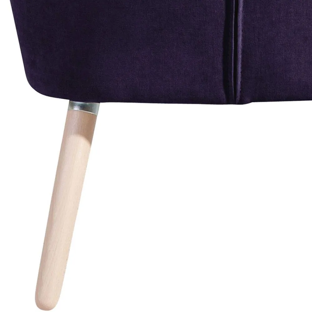 Wohnen Vintage Look Sessel in Violett Velours - Casir