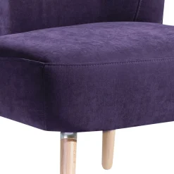 Wohnen Vintage Look Sessel in Violett Velours - Casir