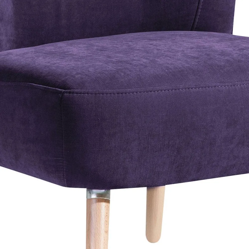 Wohnen Vintage Look Sessel in Violett Velours - Casir