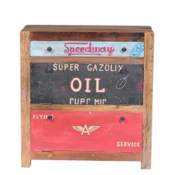 Wohnen Vintage Möbel|Schuhschränke*Vintage Schuhschrank Creek in Braun Bunt