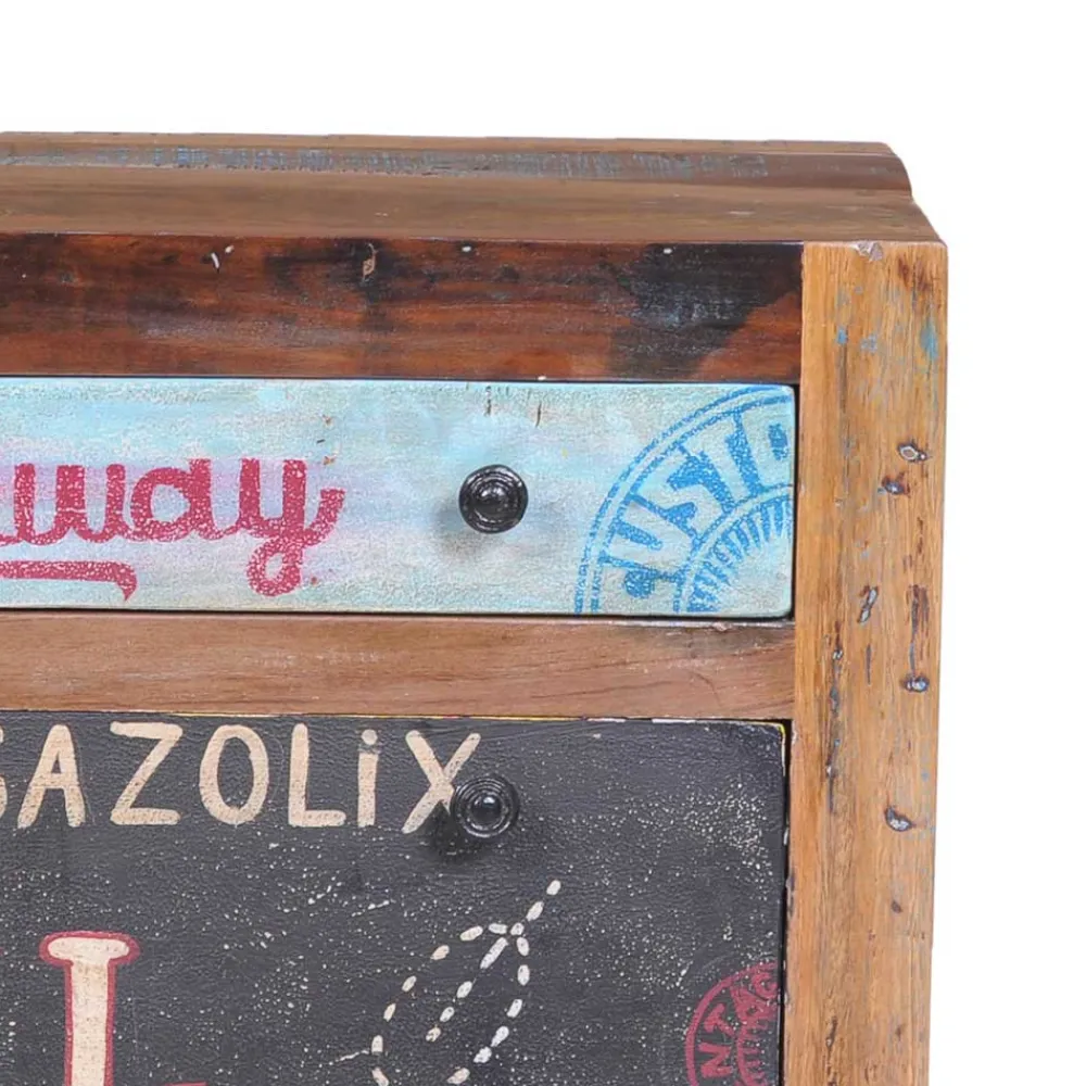 Wohnen Vintage Möbel|Schuhschränke*Vintage Schuhschrank Creek in Braun Bunt