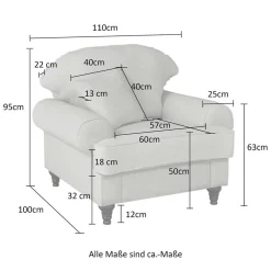 Wohnen Braune Möbel|Vintage Möbel*Vintage Sessel im Landhaus Look - Merandes