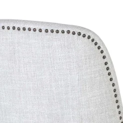 Wohnen Küchenstühle|Esszimmerstühle*Vintage Stühle in Hellgrau Strukturstoff - Lenza (2er Set)