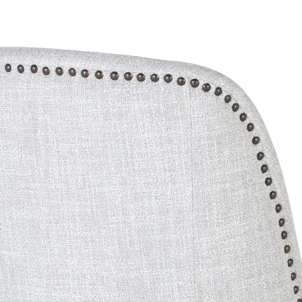 Wohnen Küchenstühle|Esszimmerstühle*Vintage Stühle in Hellgrau Strukturstoff - Lenza (2er Set)