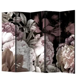 Wohnen Vintage Style Paravent mit Blumenmotiv bedruckt - Borgionsa