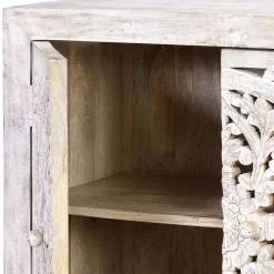 Wohnen Landhausmöbel|Küchenschränke*Vintage Türen-Kommode in Holz White Wash - Fudorus