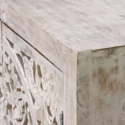 Wohnen Landhausmöbel|Küchenschränke*Vintage Türen-Kommode in Holz White Wash - Fudorus