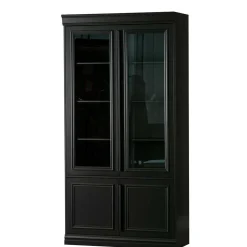 Wohnen Vintage Vitrinenschrank in Schwarz - Graddos