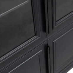 Wohnen Vintage Vitrinenschrank in Schwarz - Graddos