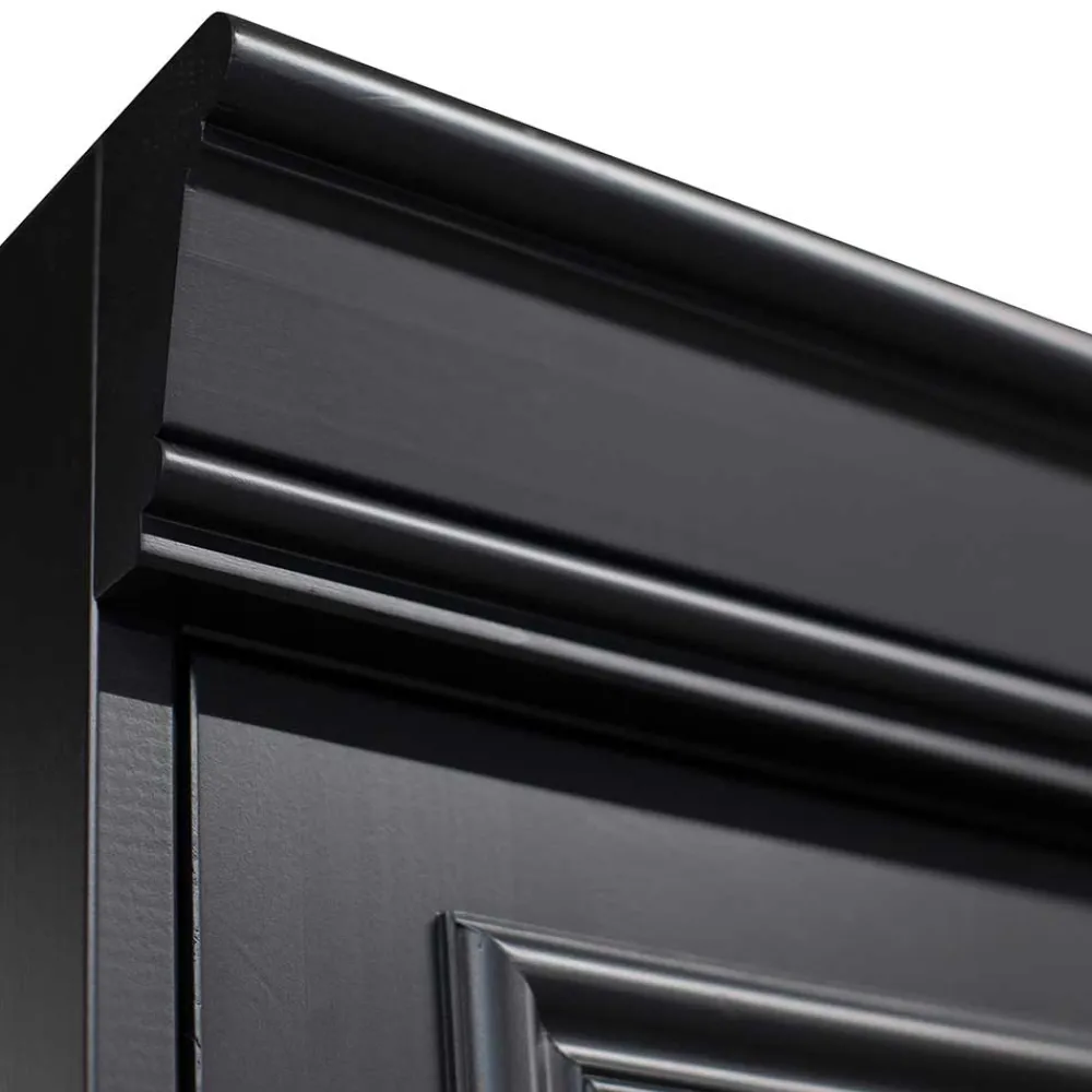 Wohnen Vintage Vitrinenschrank in Schwarz - Graddos