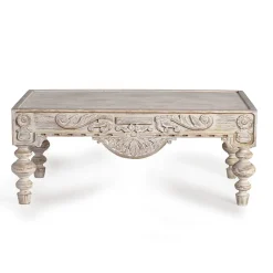 Wohnen Vintage Wohnzimmertisch in Mangoholz White Wash - Lornas