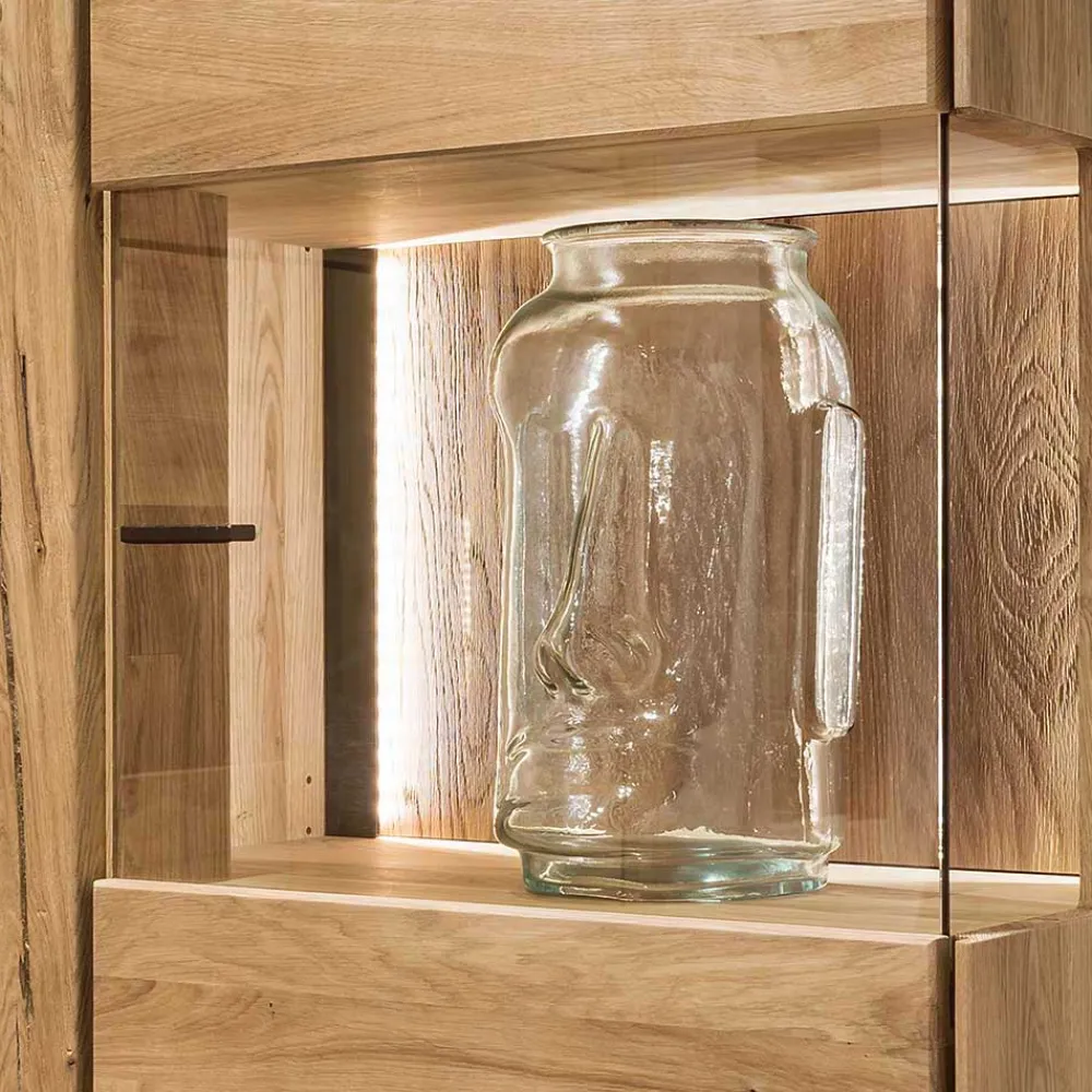 Wohnen Esszimmer-Vitrinen|Vitrinen*Vitrine aus Wildeiche geölt - Slaraduva