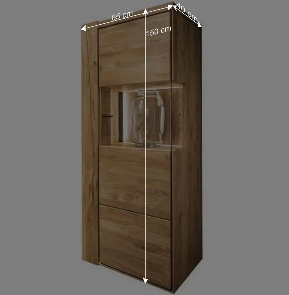 Wohnen Esszimmer-Vitrinen|Vitrinen*Vitrine aus Wildeiche geölt - Slaraduva