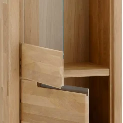 Wohnen Esszimmer-Vitrinen*Vitrine Croconia aus Wildeiche massiv Bianco geölt