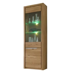 Wohnen Esszimmer-Vitrinen*Vitrine Croconia aus Wildeiche massiv Bianco geölt
