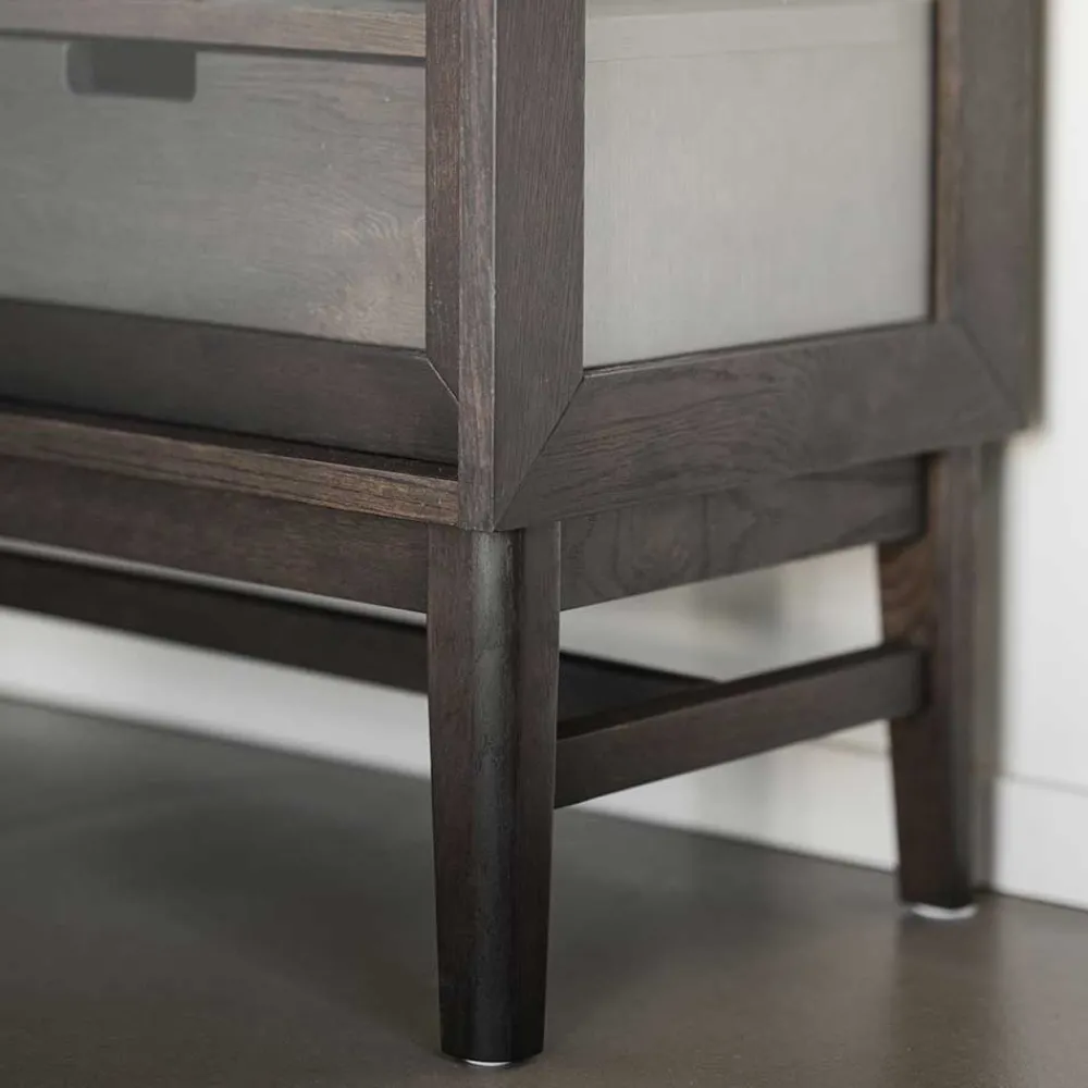 Wohnen Esszimmer-Vitrinen|Vitrinen*Vitrine in Dunkelbraun Eiche - Kuana