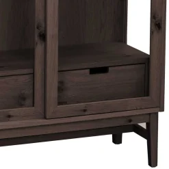 Wohnen Esszimmer-Vitrinen|Vitrinen*Vitrine in Dunkelbraun Eiche - Kuana