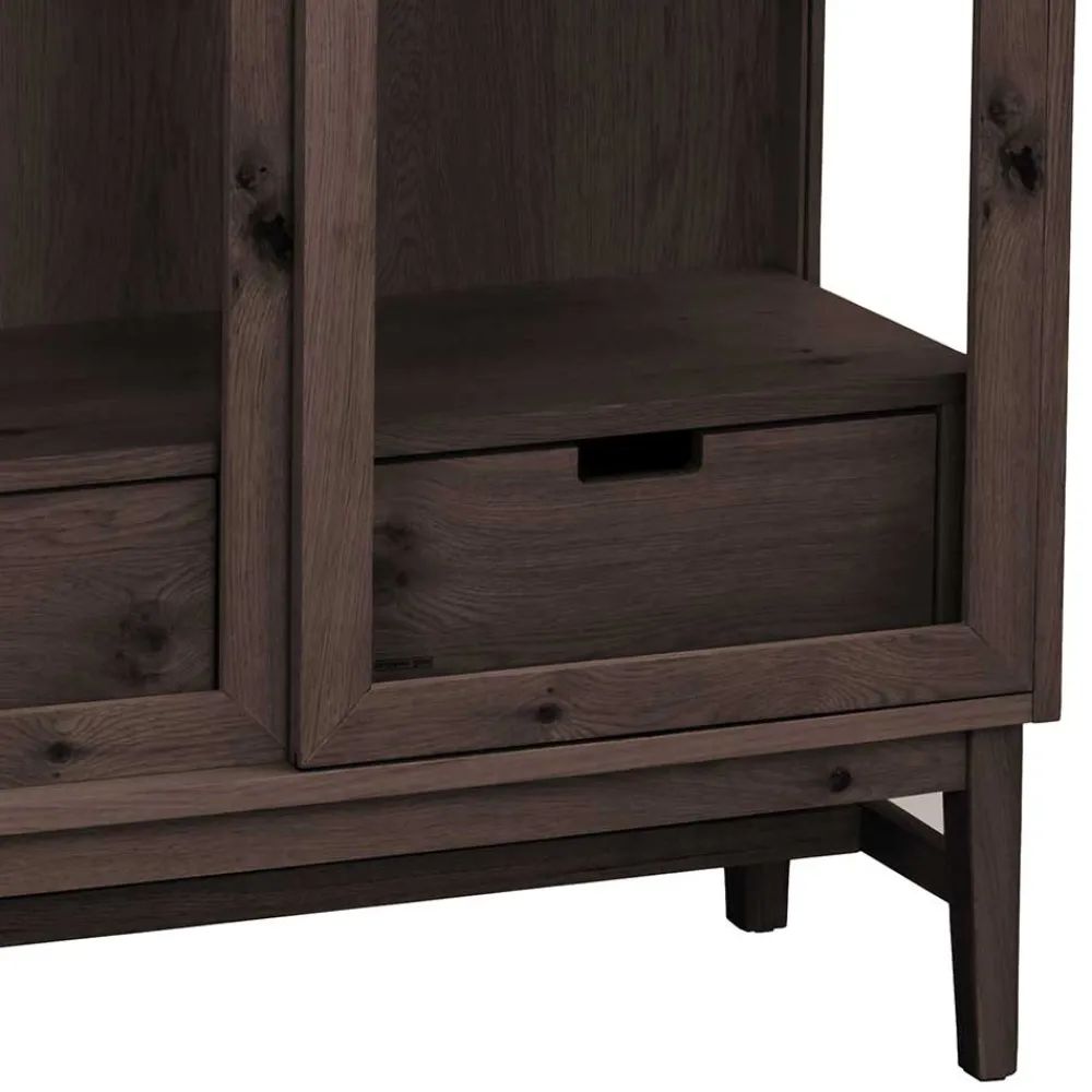 Wohnen Esszimmer-Vitrinen|Vitrinen*Vitrine in Dunkelbraun Eiche - Kuana