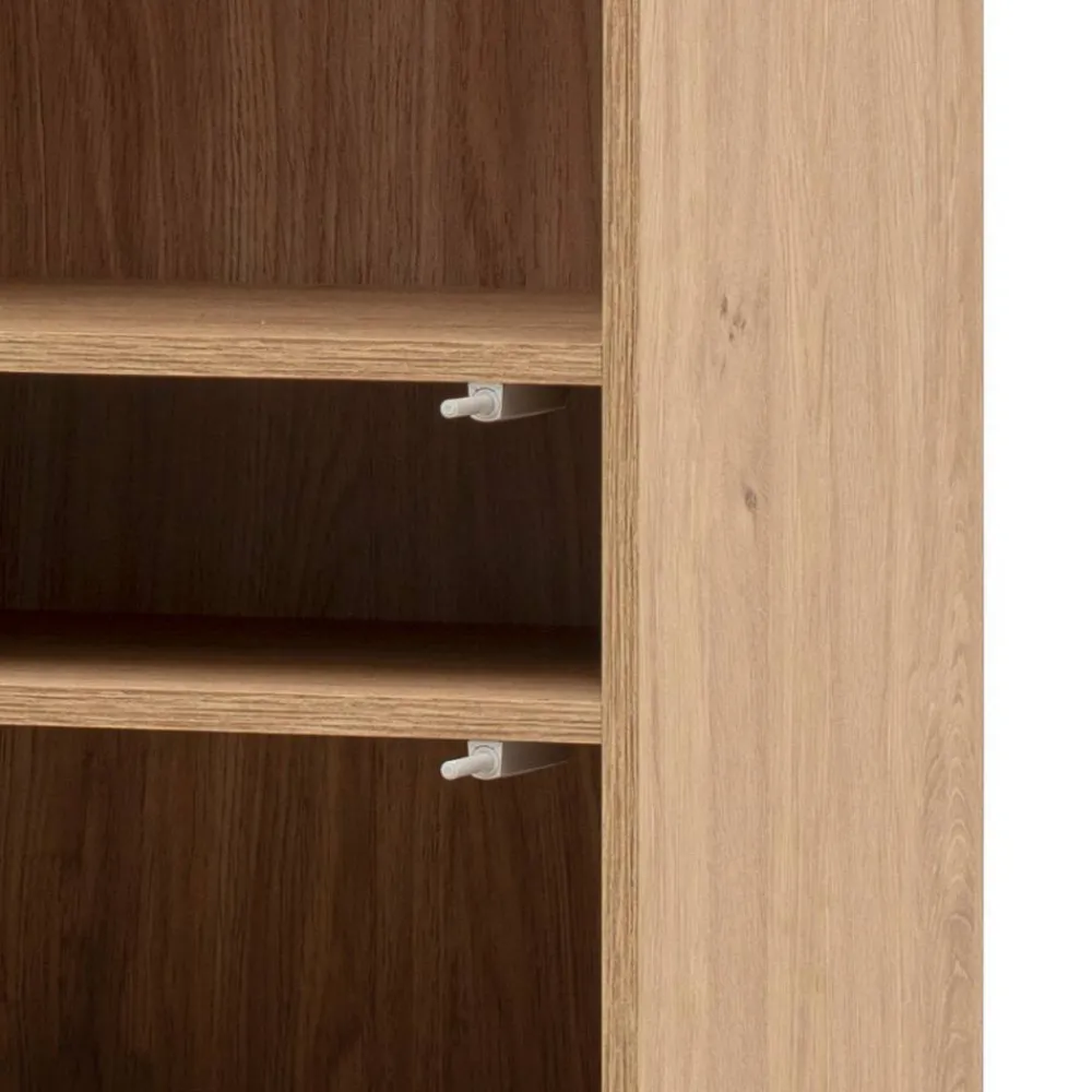 Wohnen Vitrine in Eiche Stone Holzoptik - Jaskin