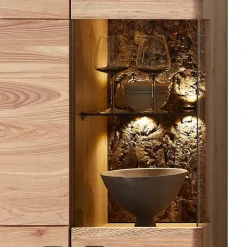 Wohnen Vitrinen|Wohnzimmer-Vitrinen*Vitrine in Esche und Wildeiche - Cassna