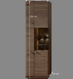 Wohnen Vitrinen|Wohnzimmer-Vitrinen*Vitrine in Esche und Wildeiche - Cassna