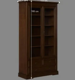 Wohnen Vitrinen|Wohnzimmer-Vitrinen*Vitrine in Walnuss Braun - Istefanio