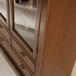 Wohnen Vitrinen|Wohnzimmer-Vitrinen*Vitrine in Walnuss Braun - Istefanio