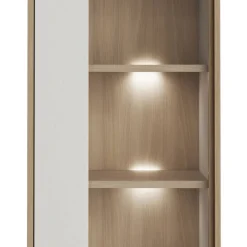 Wohnen Vitrine in Weiß und Eiche Dekor - Ovidio