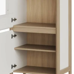 Wohnen Vitrine in Weiß und Eiche Dekor - Ovidio