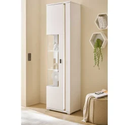 Wohnen Wohnzimmerschränke|Vitrinen*Vitrine mit LED Licht und Metallgriff - Racelyn