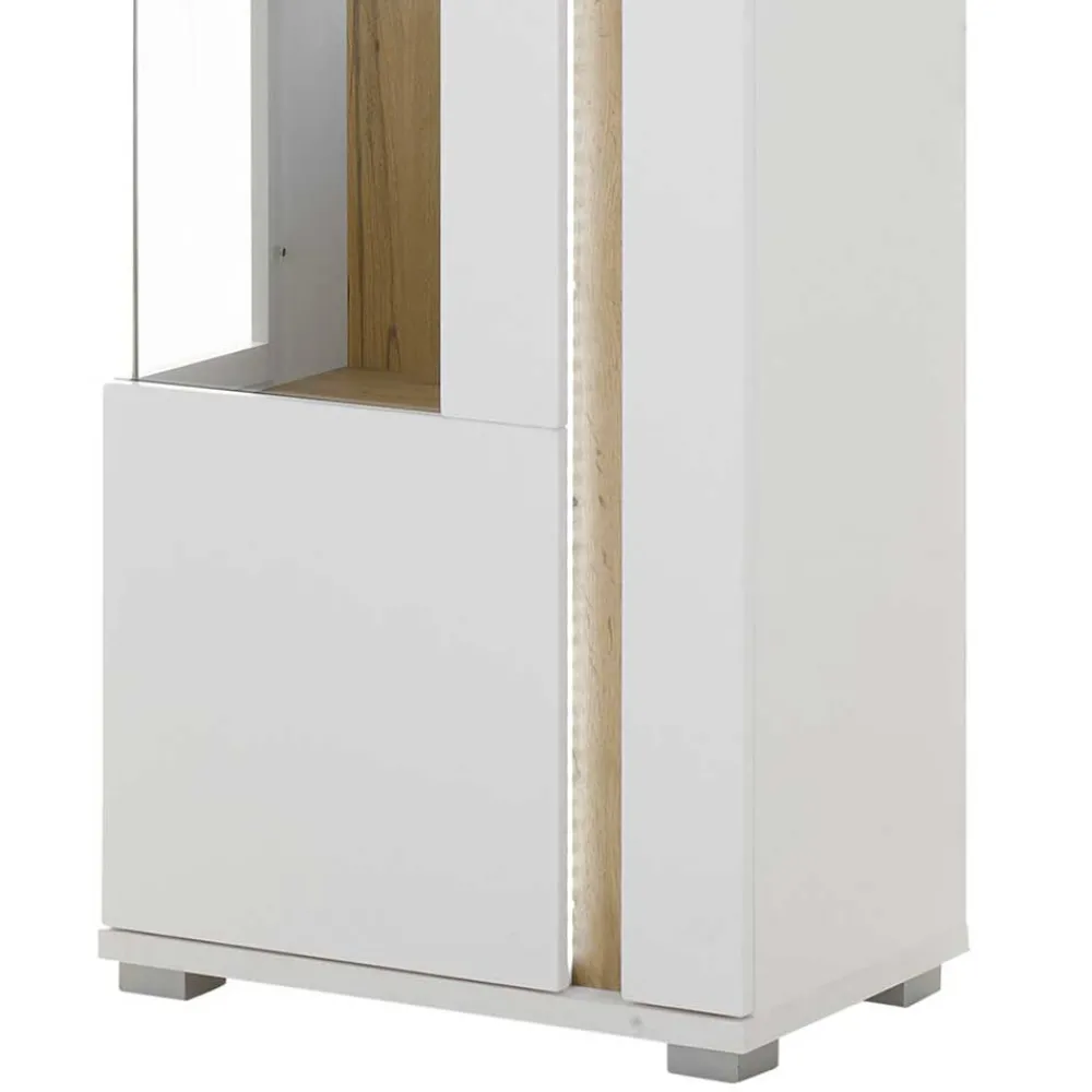 Wohnen Wohnzimmerschränke|Vitrinen*Vitrine mit LED Licht und Metallgriff - Racelyn