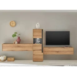 Wohnen Wohnzimmerschränke|Wohnwände*Vitrine und Hängeschränke Set - Colomania (dreiteilig)