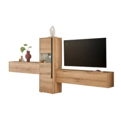 Wohnen Wohnzimmerschränke|Wohnwände*Vitrine und Hängeschränke Set - Colomania (dreiteilig)