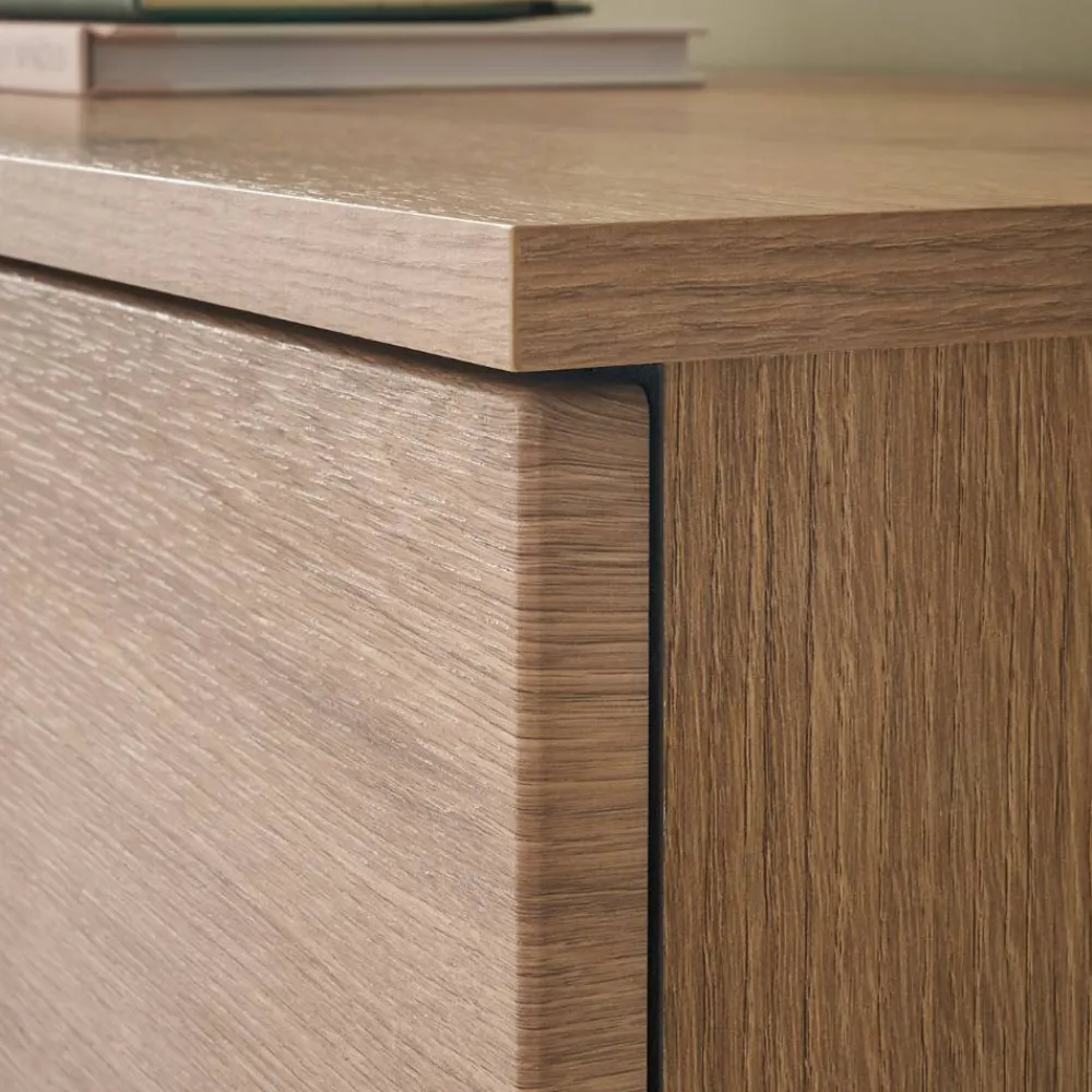 Wohnen Sideboards & Kommoden|Kommoden*Vitrinen-Highboard in Eiche Holzoptik - Brocus