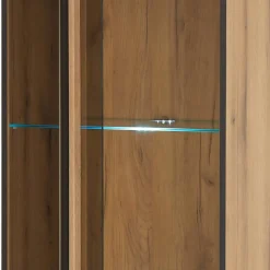 Wohnen Wohnwände|Wohnwand*Vitrinenkombination und Wandboard Set - Brocus (vierteilig)