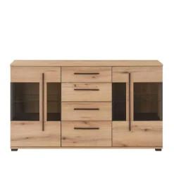 Wohnen Wohnwände|Wohnwand*Vitrinenkombination und Wandboard Set - Brocus (vierteilig)