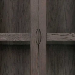 Wohnen Esszimmer-Vitrinen*Vitrinenschrank in Eiche Dunkelbraun - Lomarios