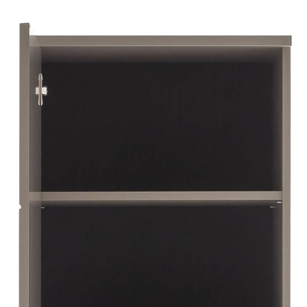 Wohnen Wohnzimmerschränke|Vitrinen*Vitrinenschrank in Grau mit Wildeiche - Teorina