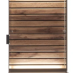 Wohnen Wohnzimmerschränke|Vitrinen*Vitrinenschrank in Grau mit Wildeiche - Teorina