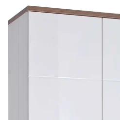 Wohnen Vitrinenschrank in Hochglanz Weiß - Icadro