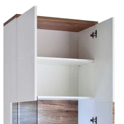 Wohnen Vitrinenschrank in Hochglanz Weiß - Icadro