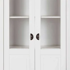 Wohnen Vitrinenschrank in Weiß mit Grau - Lucasario